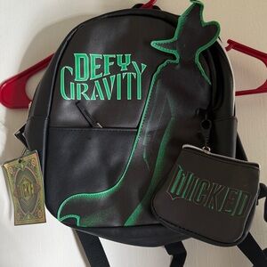 WICKED Defy Gravity Mini Backpack with Coin Purse New